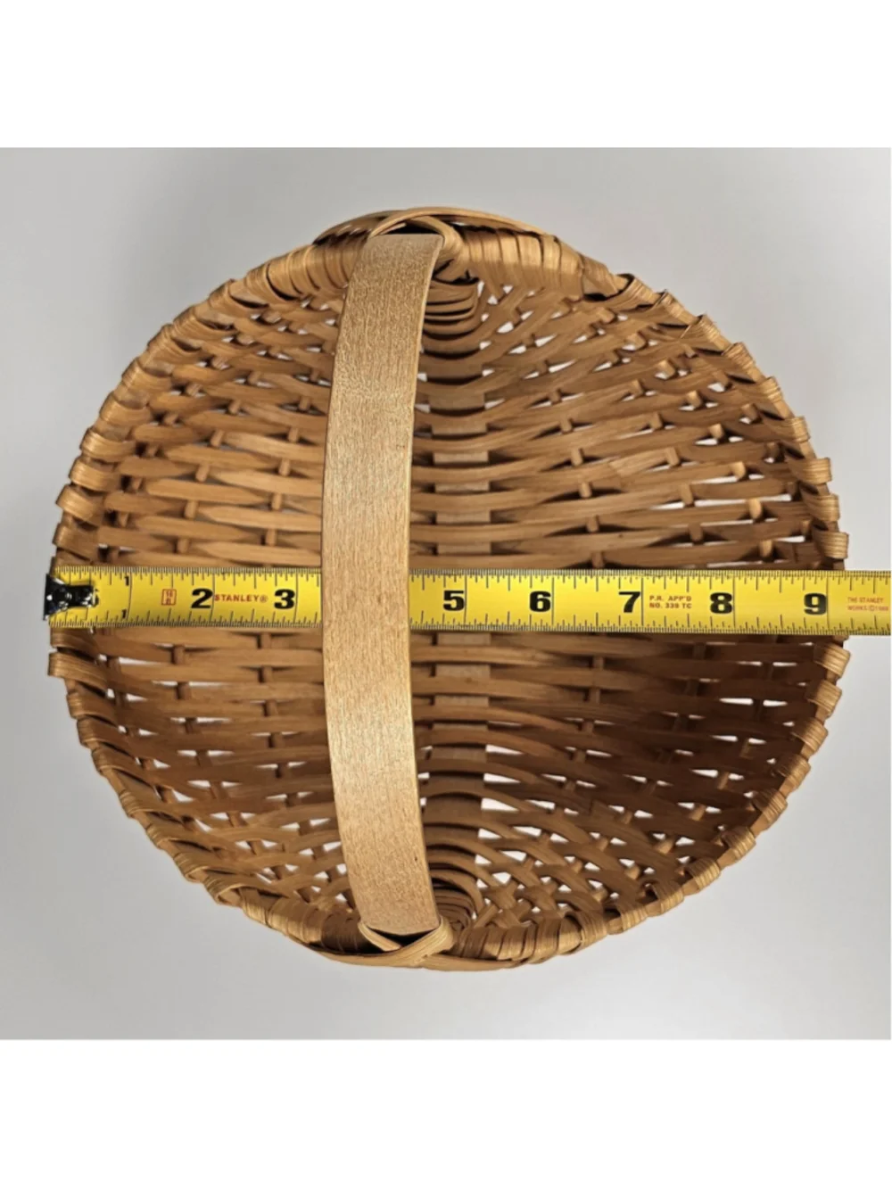 Vintage Woven Buttocks Basket - Appalachian Egg Gathering Melon Basket, 8